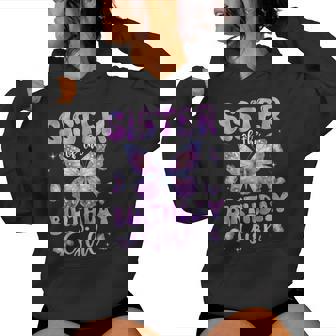 Sister Of The Birthday Girl Butterfly Family Matching Women Hoodie | Seseable FR