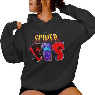 Spider Sis Sister Family Birthday Spider Halloween Costumes Women Hoodie - Thegiftio
