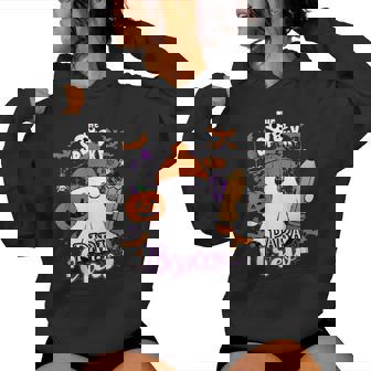 Spooky Para Crew Ghost Halloween Paraprofessional Teacher Women Hoodie - Seseable