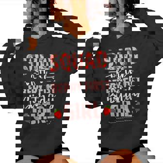 Squad Of The Berry First Birthday Girl Sweet Strawberry Women Hoodie | Mazezy