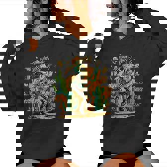 Squelette Mexicain Cinco De Mayo Avec Guitare Fleurs Cactus Sweat à capuche femme - Cadeauxyz