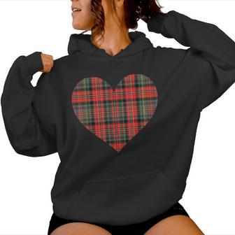 Tartan Écossais En Forme De Cœur Pour Fille Sweat à capuche femme - Cadeauxyz