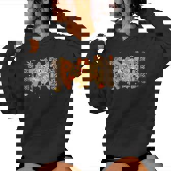 Thanksgiving Turkey Teach Thankful Teacher Girly Bow Women Women Hoodie - Thegiftio