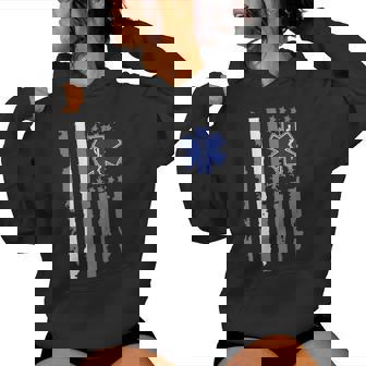 Thin White Line Proud Ems Emt Paramedic Nurse Medical Crew Women Hoodie - Thegiftio