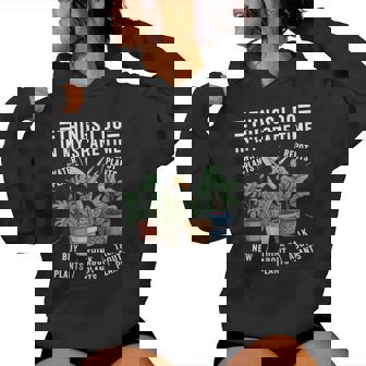 Things I Do In My Spare Time Houseplant Gardening Plant Women Hoodie - Monsterry
