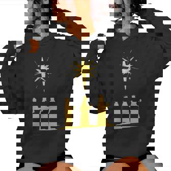 Three Kings Nativity Scene With Bethlehem Star Christian Women Hoodie | Mazezy