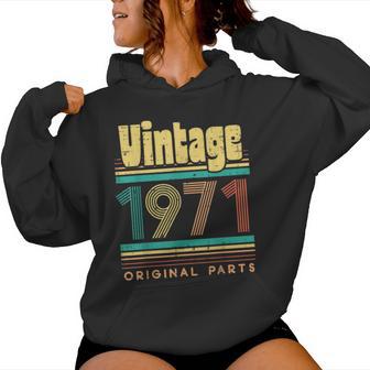 Vintage 1971 Original Retro 50 Aniversario Papá Mama Regalo Sudadera con capucha para mujer - Regaloses