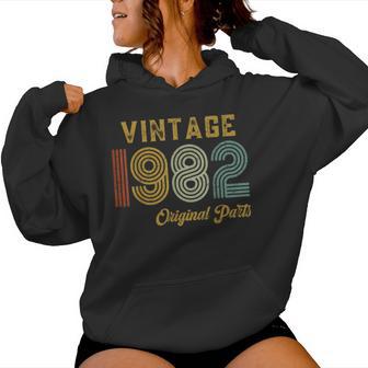 Vintage 1982 Original Parts Retro 43 Years Old Womens Women Hoodie - Thegiftio UK