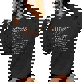 Vintage Difference Maker Definition Teachers Mom Boss Women Women Hoodie - Thegiftio