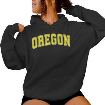 Vintage Oregon Or Oregon Or Classic Retro Yellow Women Hoodie - Thegiftio UK
