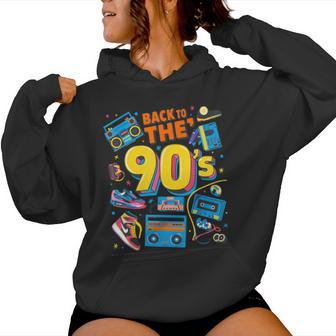 Vintage Retro Back To 90'S Diseño Gráfico Hombres Es Niños Sudadera con capucha para mujer - Regaloses