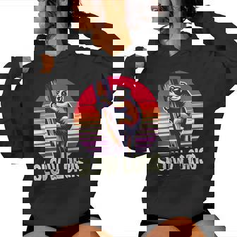 Vintage Slow Loris Climbing a Tree Kids Boy Girl Women's Hoodie | Mazezy