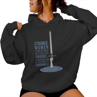 Vintage Strange Lying In Ponds Distributing Swords Women Hoodie - Thegiftio UK