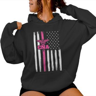 Vintage Usa Cna Certified Nurse Assistant American Flag Men Women Hoodie | Mazezy