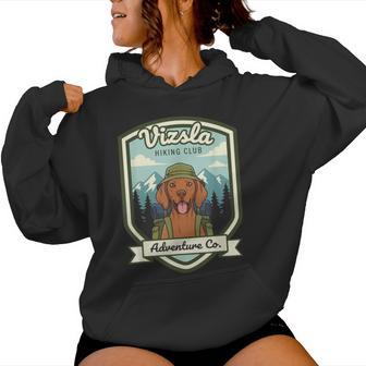 Vizsla Escursionismo Club All'aperto Avventuraintage Cane Mamma Pap Felpa con cappuccio da donna - Novitaregali