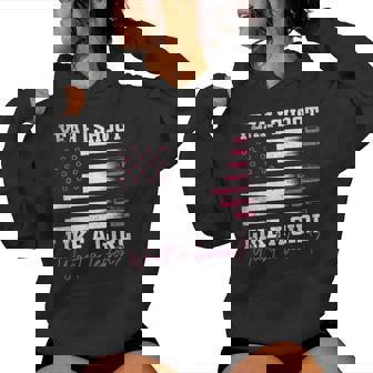 Yeah I Shoot Like A Girl Want A Lesson Hunting Usa Flag Women Hoodie | Mazezy