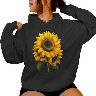 Yellow Sunflower Floral Watercolor Positivity Women Hoodie - Thegiftio UK