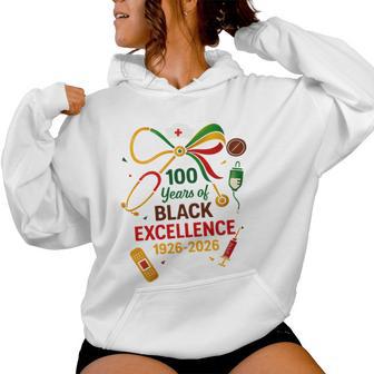 100 Years Of Black Nurse Excellence Centennial History Month Women Hoodie - Thegiftio