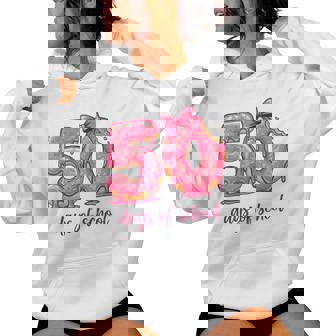 50 Days Happy 50th Day Of School Day Celebration Girl Kids Women's Hoodie | Mazezy