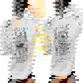 67Th Day Of School Vibes 67 Meme Cute Smile Face Teacher Women Hoodie | Mazezy