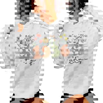 90 Years Old Vintage 1936 90Th Birthday Wildflower Women Women Hoodie | Seseable UK