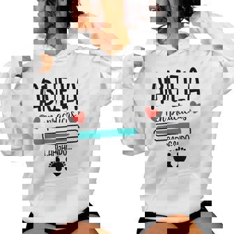 Abuela En Prácticas Primerizo Anuncio Embarazo Abuelas Sudadera con capucha para mujer - Regaloses