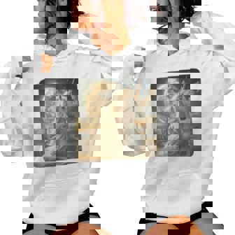 Adult Unicorn Moon Night Graphic Vintage Galaxy Women Hoodie - Thegiftio