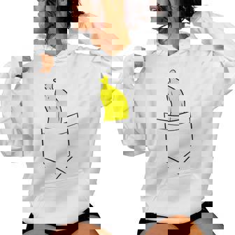 Banana In Un'estate Di Frutta Tascabile Banana Tascabile Felpa con cappuccio da donna - Novitaregali