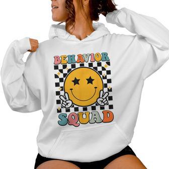 Behavior Squad Specialist Analyst Behavior Teacher Retro Women Hoodie - Thegiftio UK