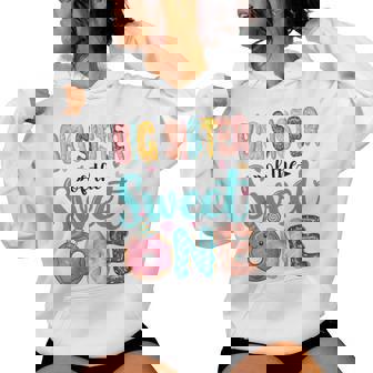 Big Sister Of The Sweet One 1St Birthday Girl Donut Party Women Hoodie - Monsterry