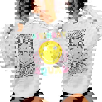 Birthday Squad Groovy Matching Family Birthday Squad Women Hoodie | Seseable FR