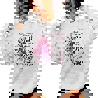 Blessed By God Loved By Jesus Pink Sunflower In Spanish Women Hoodie | Seseable FR