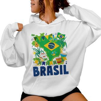 Brasil Flag Outfit Idea For Brazil & Brazilian Flag Women Hoodie | Mazezy