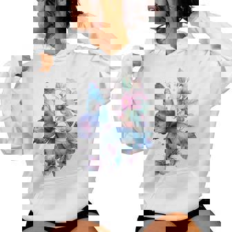 Butterfly With Flowers Cute Butterflies Nature Daughter Women Hoodie - Thegiftio