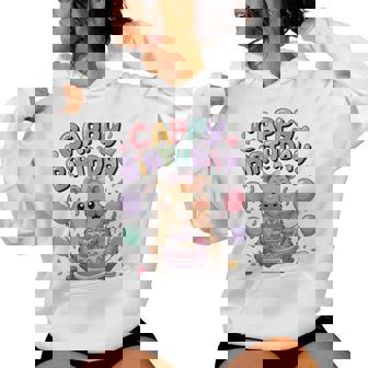 Capybara Birthday Girl Capybara Animal Lovers Bow Party Women Hoodie - Monsterry