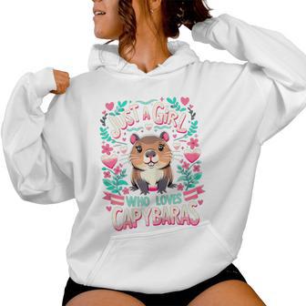 Capybara Just A Girl Who Loves Capybaras Women Hoodie - Thegiftio UK