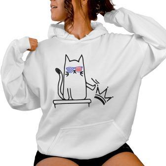 Cat No Kings In America Political Cat Lady Women Hoodie - Thegiftio UK