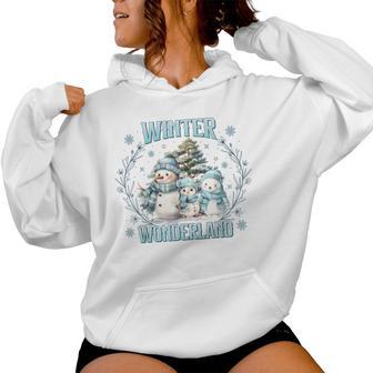 Christmas Snowman Winter Wonderland Cute Snowman Xmas Girly For And Girls Women Hoodie - Thegiftio UK