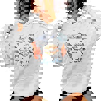 Coastal Y2k Seashells Ocean Life Beach Summer Women Women Hoodie - Monsterry