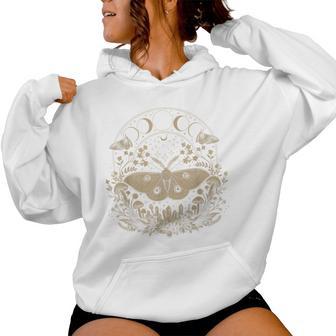 Cute Fairycore Moth Therian Aesthetic Floral For Girls Women Women Hoodie - Thegiftio UK