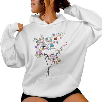 Cute Sewing Dandelion Flowers Quilting Quilter Sewer Women Hoodie - Thegiftio UK