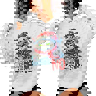 Dashing Through The No Sarcastic Christmas Cat Lover Women Women Hoodie | Mazezy