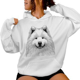 Dog Fingerprint Samoyed Dad Mom For Women Women Hoodie - Thegiftio UK