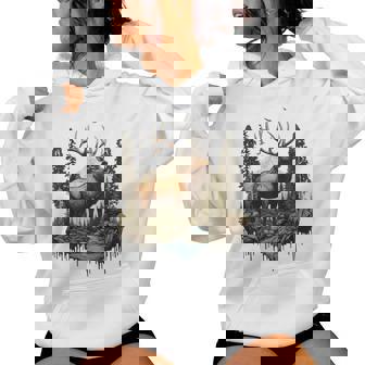 Elk Hunting Hiking Outdoor Camping Forest Women Women Hoodie | Seseable FR