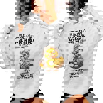 Everyone Needs A Smartass Sarcastic Grandma Duck Sayin Women Hoodie - Monsterry