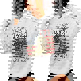 My Favorite Veteran Is My Mom Patriotic Veterans Day Women Hoodie | Mazezy