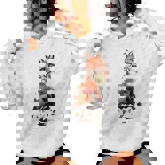 Fox Cute Just A Girl Who Loves Foxes Women Hoodie - Monsterry