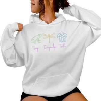 Frog Dragonfly Turtle Political Women Hoodie | Seseable UK