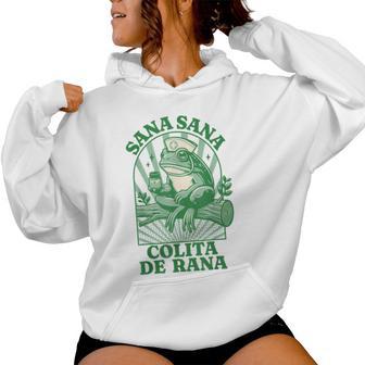 Frog Sana Sana Colita De Rana Cute Mexican Nurse Women Hoodie - Thegiftio