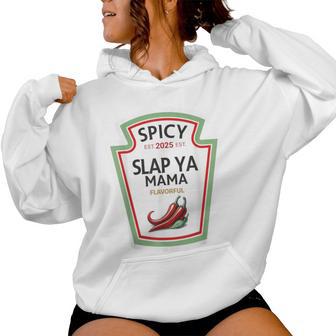 Halloween 2025 Red Spicy Slap Ya Mama Diy Women Hoodie - Thegiftio UK